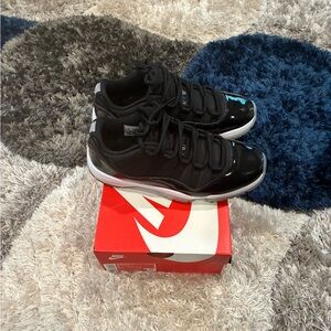 Jordan Black and White Athletic Shoes